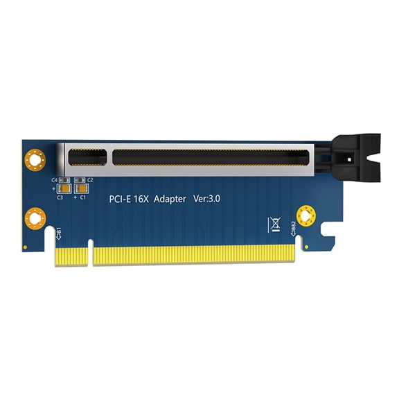 90 Degree PCIE 16X to X16 Risers Card Adapter with Shielded Slot for Computer Connection and Office Use