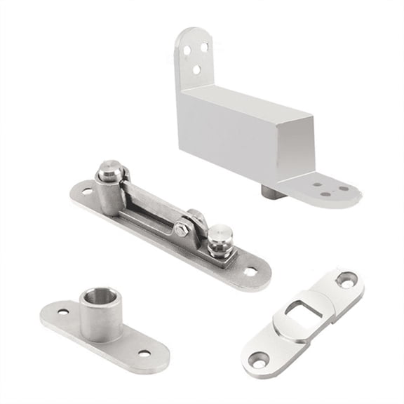 90 Degree Positioning Spindle Inside and Outside Hinge Hinge Hidden Door Swivel Stainless Steel Hinge,1set * 90 Degree Positioning Spindle(common type),Silver