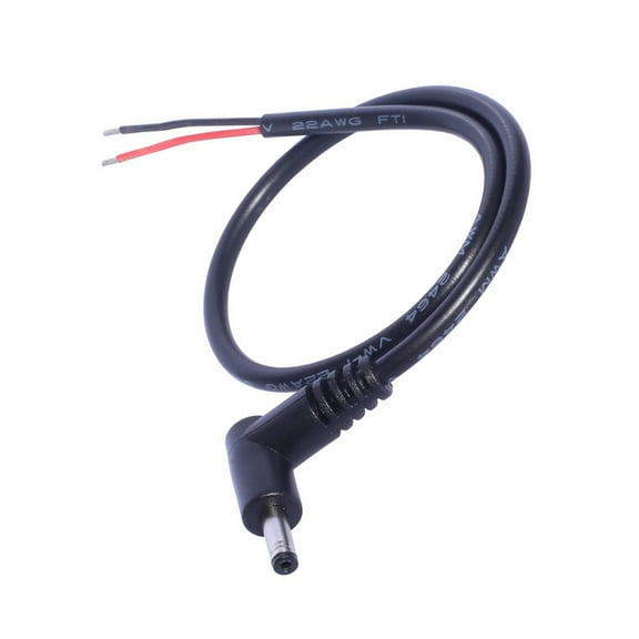 Flexible Right Angled 3.5x1.35mm Male End Wire Power Connector Extension Cord for LED Strips Lights Electronic Accessories