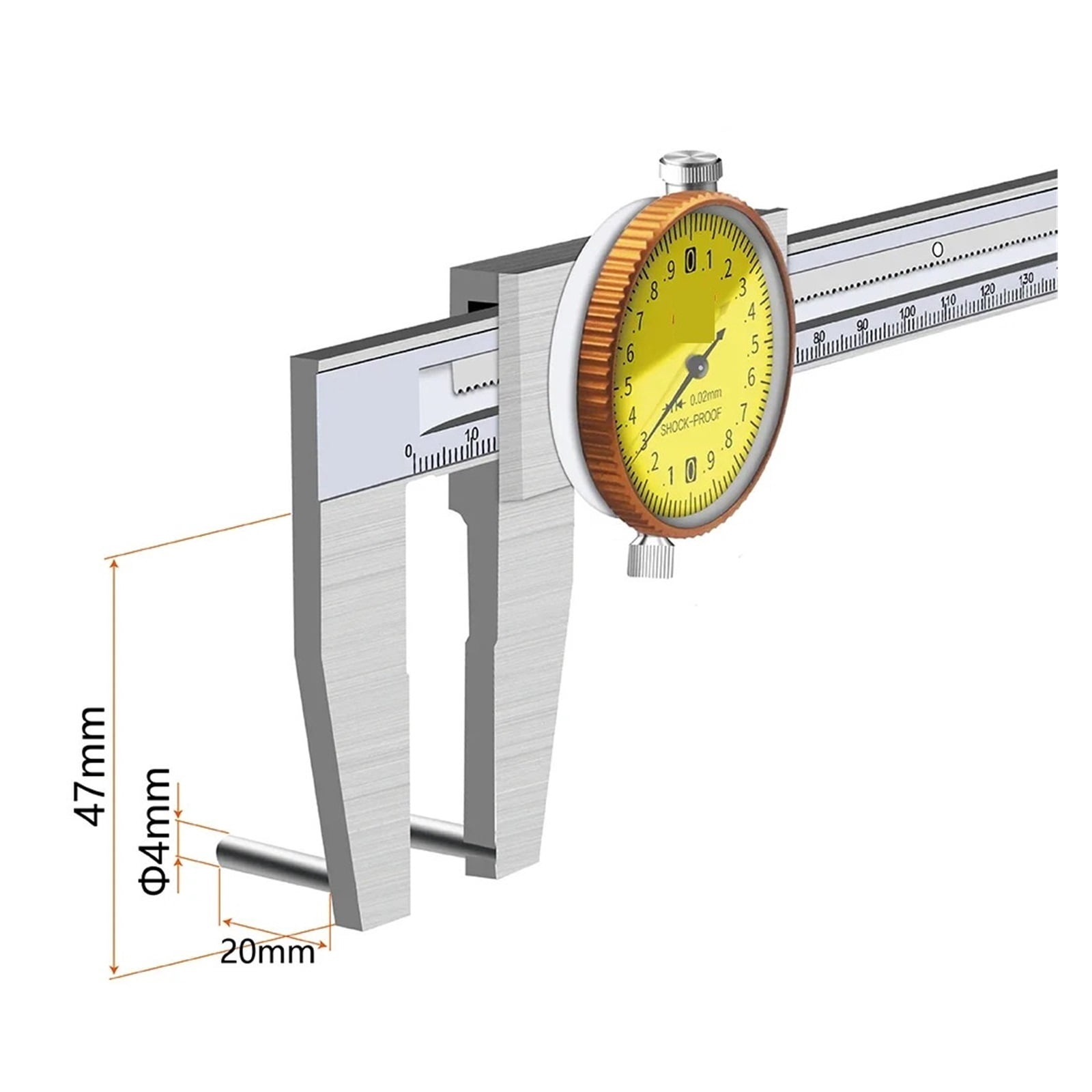 90 Degree Precision Electronic Stainless Steel Boring Special Caliper Inner Diameter Measurement Tool Aperture Digital Caliper ,Easy to Use