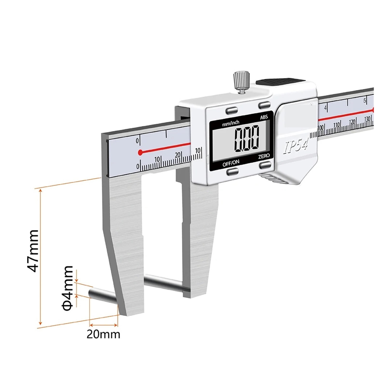 90 Degree Precision Electronic Stainless Steel Boring Special Caliper Inner Diameter Measurement Tool Aperture Digital Caliper