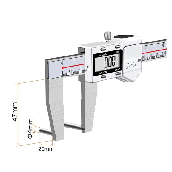 90 Degree Precision Electronic Stainless Steel Boring Special Caliper Inner Diameter Measurement Tool Aperture Digital Caliper