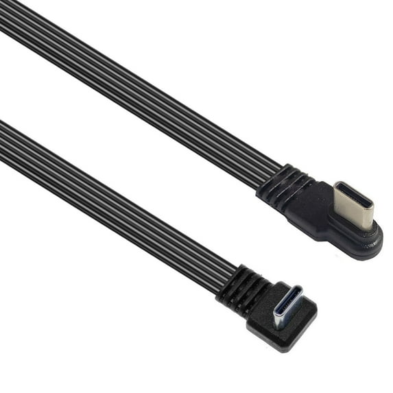 90 Degree Quick Charging 45W Fast Charging USB C to USB C Cable Wire Right Angled Data Charging Cable