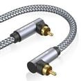 90 Degree RCA Cable 10ft/3M,RCA Subwoofer Cable Dual Shielded Right