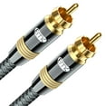 90 Degree RCA Cable, Male to Male Subwoofer Cable Right Angle Digital