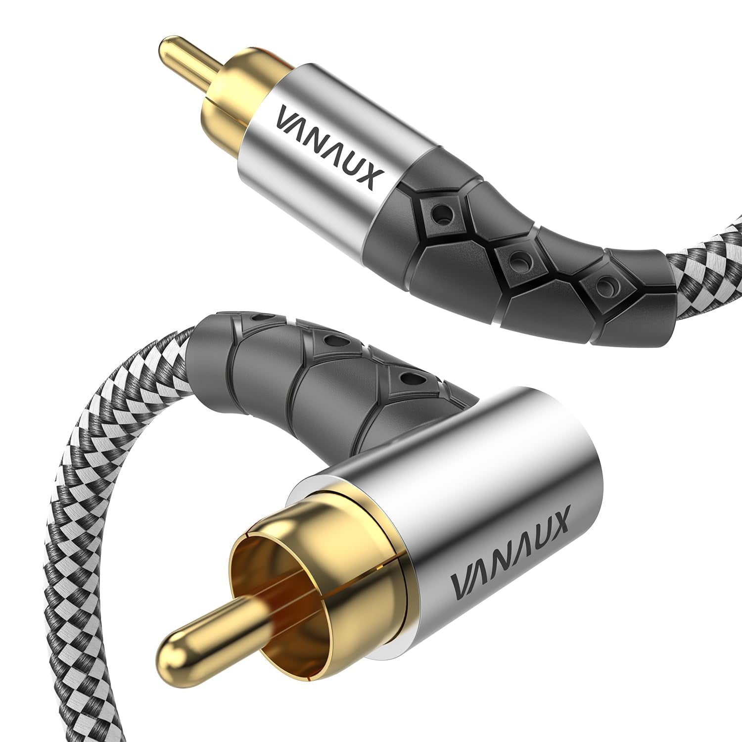 90 Degree RCA Cable, Subwoofer Cable Male to Male Digital Coaxial Audio