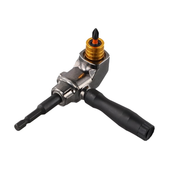 90 Degree Right Angle Drill Attachment,1 4 Inch Hex Shank Screwdriver Extension Adapter,Self Locking Design,For Tight Spaces