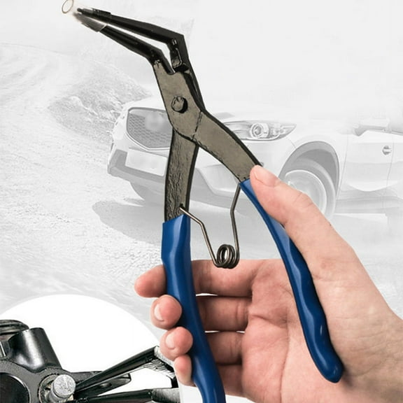 90-Degree Right-Angle Long Nose Pliers Auto Repair Tool is Suitable for Trucks, Motorcycles and Automobiles.