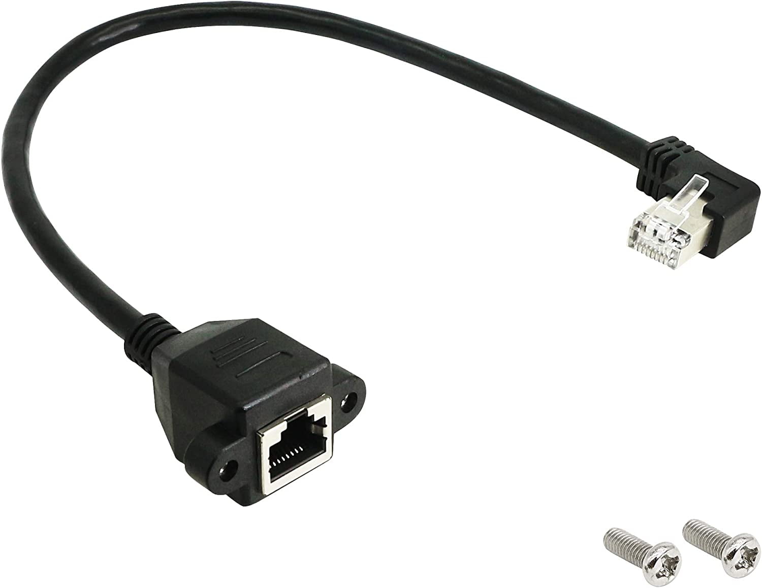 90Degree Right Angle RJ45 Adapter Cable CAT 5/CAT 6 LAN