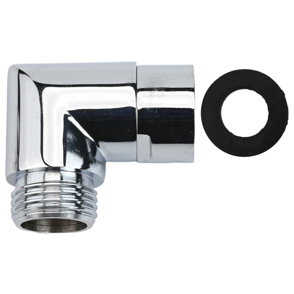 90 Degree Shower Elbow Adapter G1/2- Inch Solid Copper Adjustable Direction Connector, For Shower Head Hose Arm Wall Mount Plumbing Fixture Tool-Free Installation Leak-Free Design