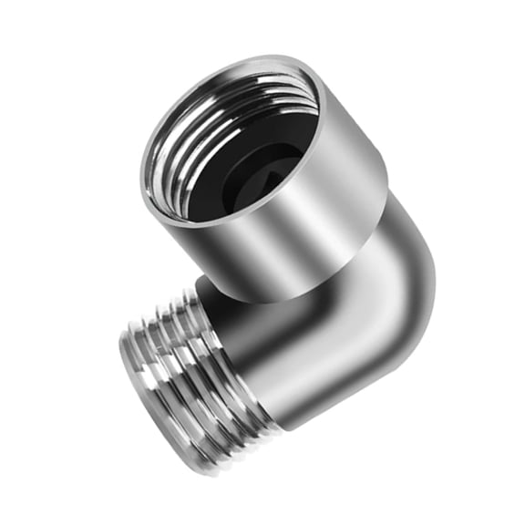 90 Degree Shower Head Extension Arm Connector Handheld Shower Head Elbow Adapter Connector Coupler Easy to Install