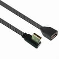 thumbnail image 1 of 90 Degree/Straight Head USB 2.0 Extension Cable Wire Male to Female Flat Cable 26AWG for Laptops Keyboards Printers, 1 of 11