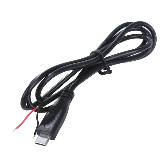 90 Degree/Straight Head USB C to 2 Pin Bare Wire Open End Power Cord, Type C Male Plug Pigtail Extension Cable 22AWG