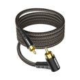 90 Degree Subwoofer RCA Audio Cable Stereo RCA to RCA 24K GoldPlated