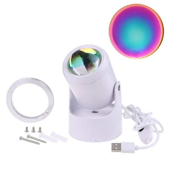 90 Degree Sun-set lamp LED Wall lamp nightlight Projector (Sun-set Red)