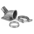 90 Degree Turbo Elbow Adapter 2.5in VBand Flange Wastegate Tube Kit