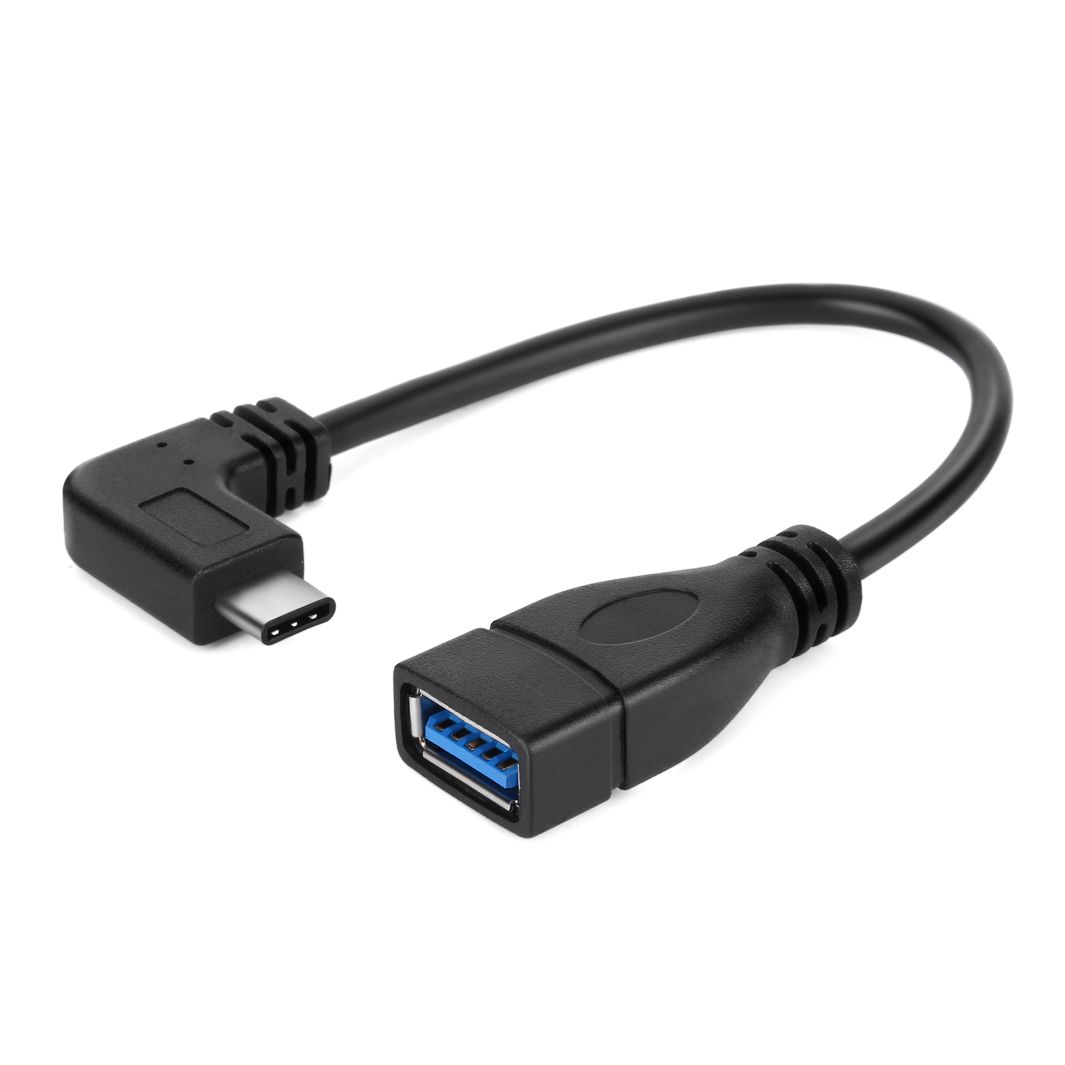 90 Degree Type C to USB 3.0 Adapter Cable - USB-C OTG Cable Adapter to ...