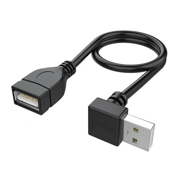 90 Degree USB 2.0 Cable Male to Female Extension Cord Durability for Seamlessly Charging and Data Transmission 480mbps