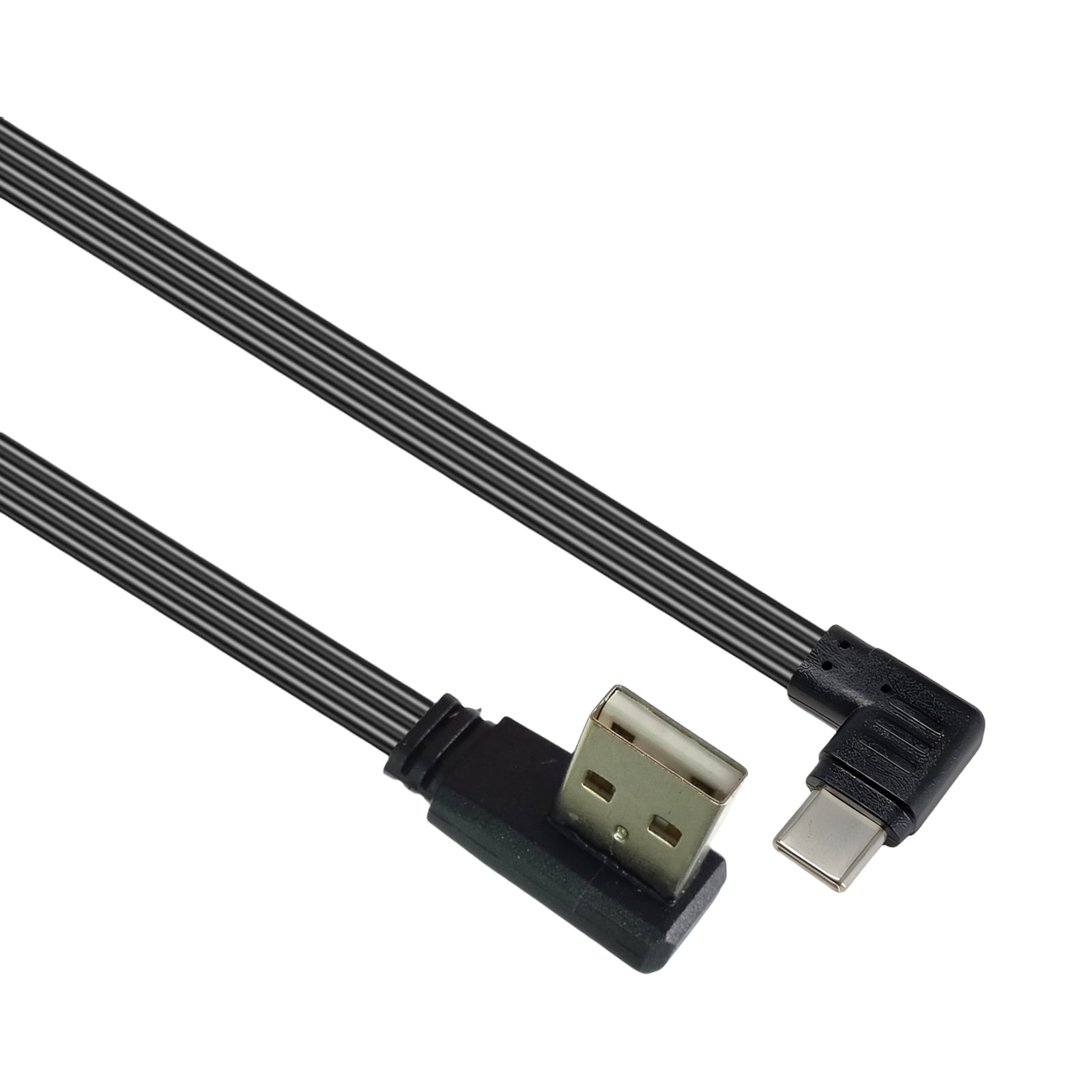 90 Degree USB 2.0 to Type C Male Converters Cable Silicone Wire ...