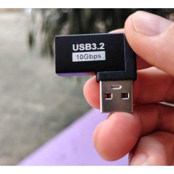 90 Degree USB 3.0 Male to Female Right Angle Extension Adapter USB Upward Elbow Adapter 10Gbps For Laptop PC Connector Converte WJ