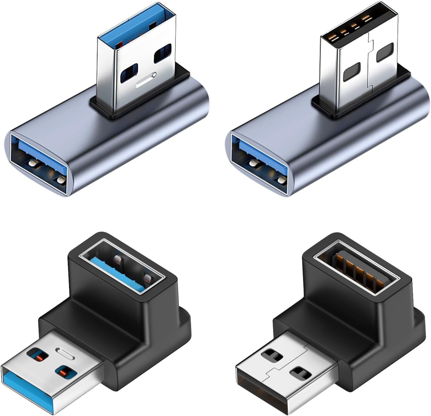 90 Degree USB 3.2 Adapter, 4-Pack USB 90 Degree Adapter USB Angle ...