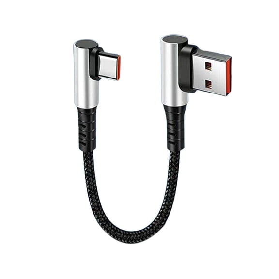 90 Degree USB C Cable, 6ft 6A Braided Fast Charging Cord for Gaming, Power Bank, Phone