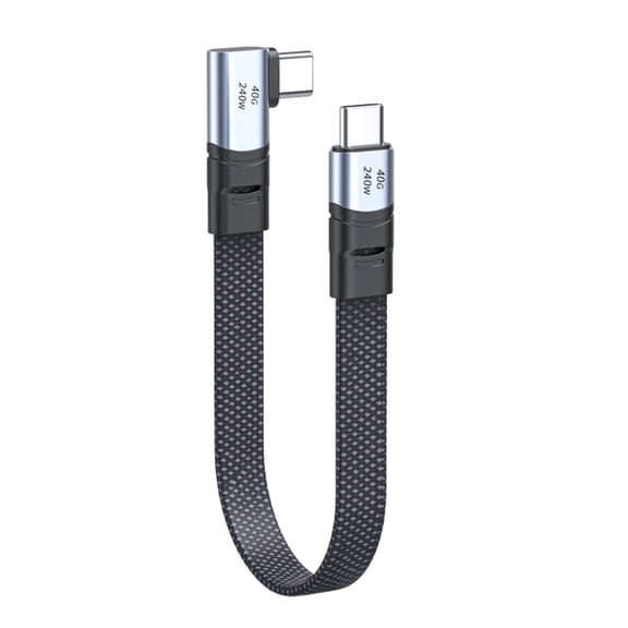 90 Degree USB C Cable,Type C to Type C Cable Fast Charging 240W Type C Port Right Angled USB C Data Cable