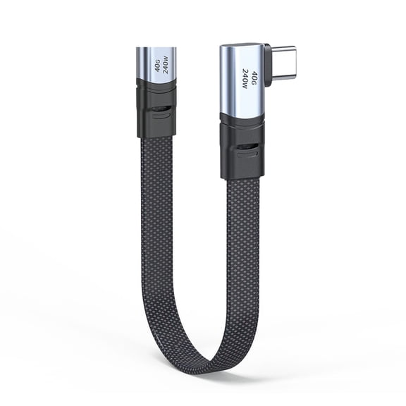 90 Degree USB C Cable,Type C to Type C Cable Fast Charging 240W Type C Port Right Angled USB C Data Cable