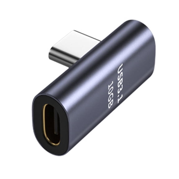 90 Degree USB-C Male to USB-C Female Adapter Data Right Angled-Converters NEW. D3S9