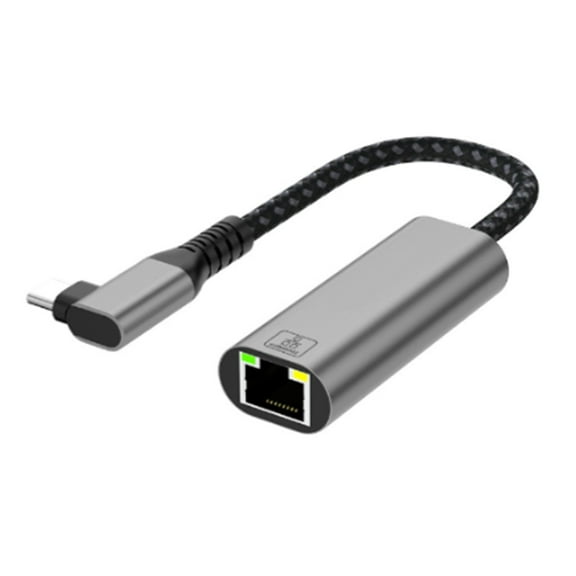 90 Degree USB C to Ethernet Adapter USB C to RJ45 Computer Networking Internet