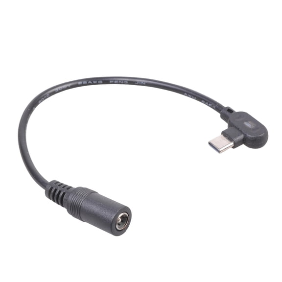 90 Degree USB Type C Power Converter Cable 5.5x2.1mm Female Port 3A 9V 20V Output For Networking Devices LED Lighting Sy