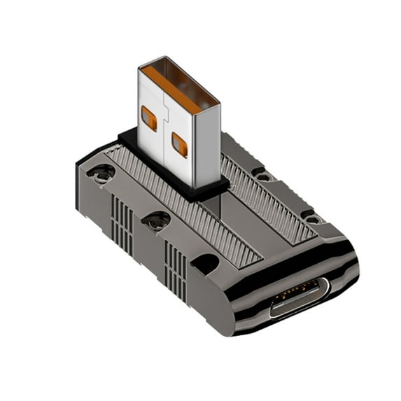 90 Degree USB to USB C Adapter 10Gbps USB C Female to USB Male Adapter