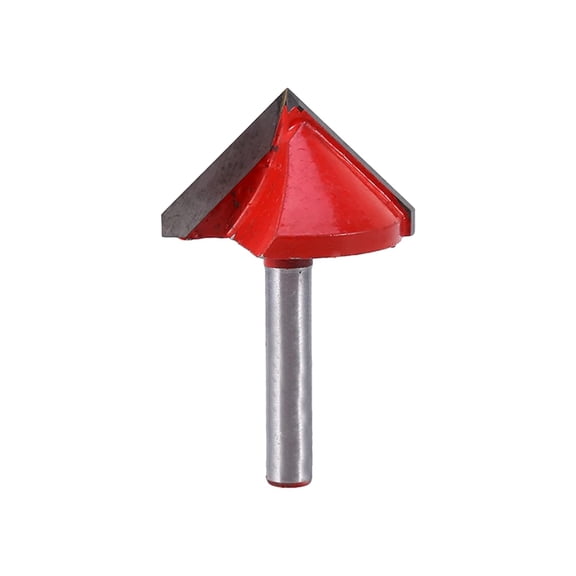 90 Degree V Groove Router Bits, 1/4 Inch Shank, Carbide Tipped, CNC Engraving Bit, Woodworking Chamfer Bevel Cutter for Materials Acrylic, MDF, PVC, 3D Engraving Chamfer