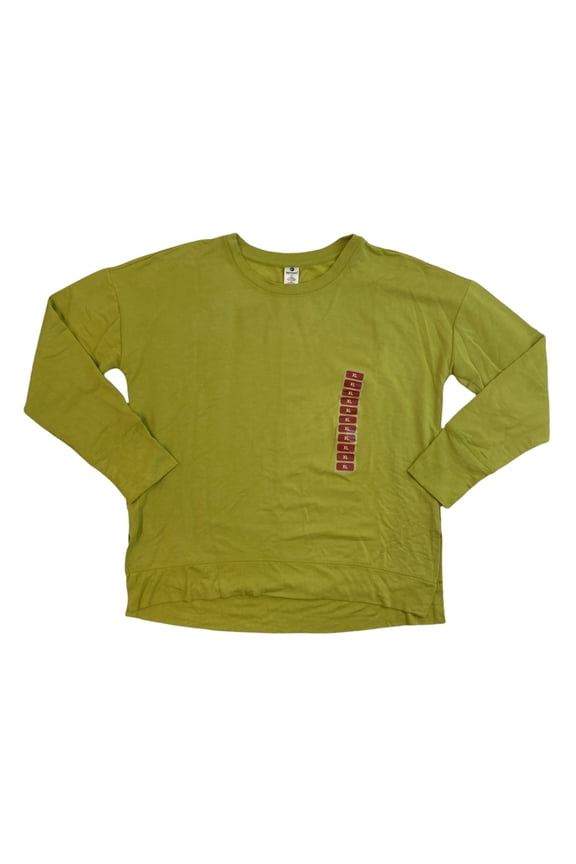 90 Degree Women's Luxe Super Soft Crew Neck Long Sleeve Sweatshirt (Pear Green, S)