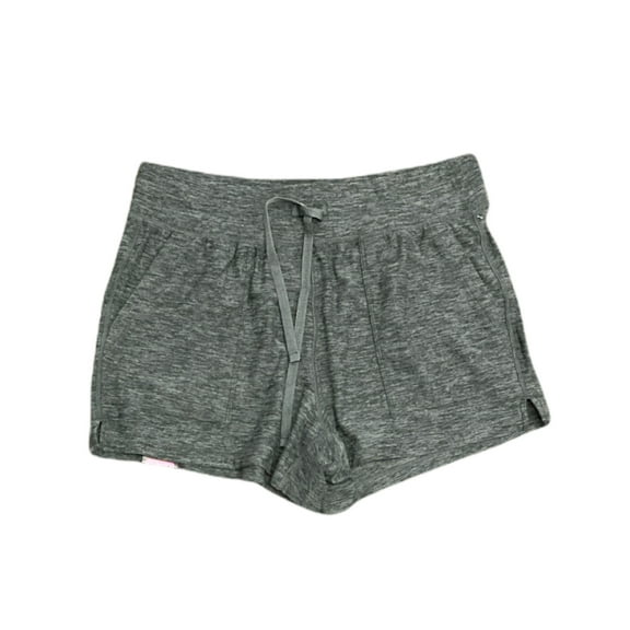 90 Degree Women's Super Soft Drawstring Lounge Shorts W/ Pockets (Heather Charcoal, L)