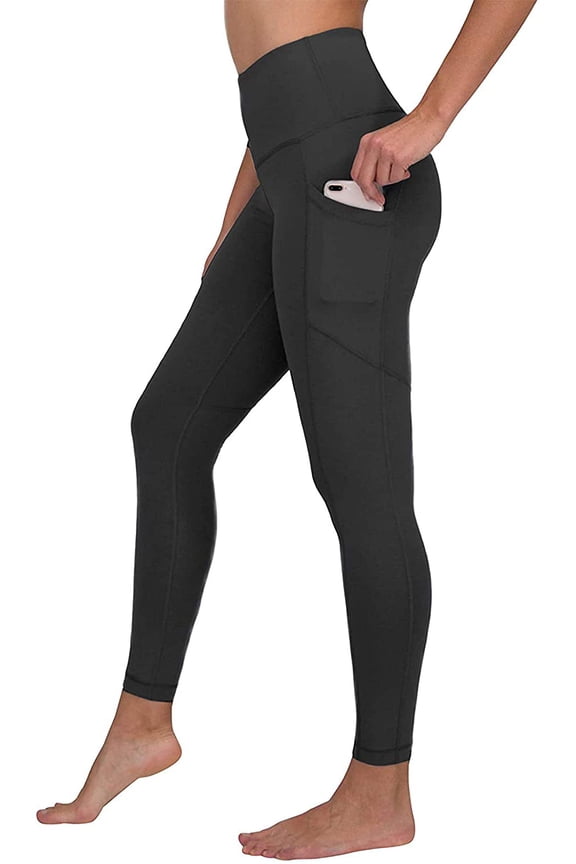 90 Degree by Reflex PW74542 Womens Performance Activewear Power Flex Yoga Pants Black Leggings