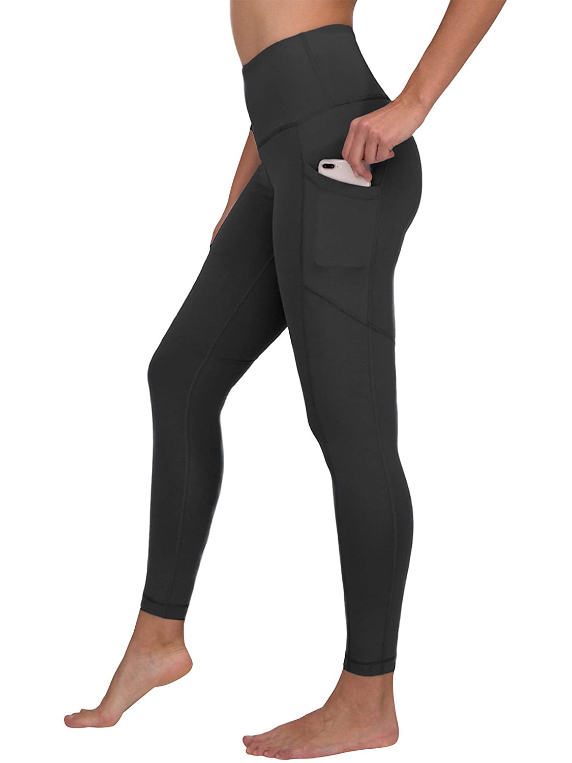 90 Degree by Reflex Womens Performance Activewear Power Flex Yoga Pants  Black Leggings 