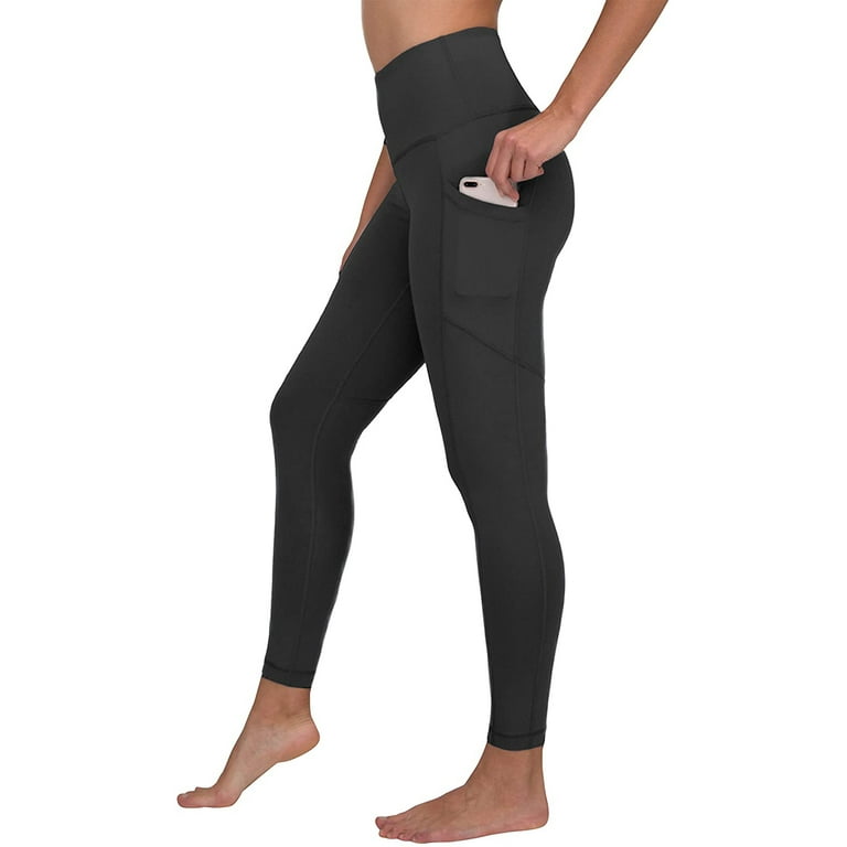 90 Degree by Reflex Womens Performance Activewear Power Flex Yoga Pants  Black Leggings