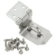 90 Degrees Latch Lock Hasp And Staple For Padlock Gate Door Shed Stainless Steel