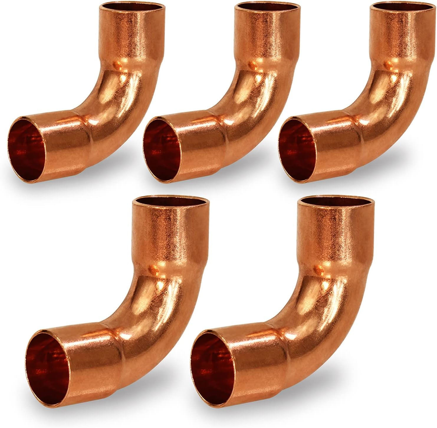 90 Degrees Long Turn Sweat Elbow Copper Fittings, 1/2
