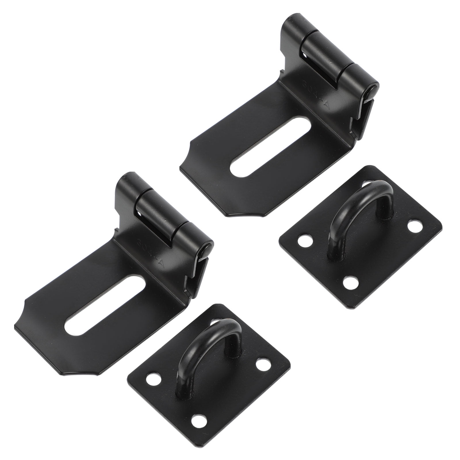 90 Degrees Padlock Clasp Barn Door Latch Buckle Metal Hasp Stainless