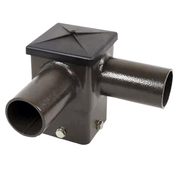 90° Double Steel Mounting Bracket Tenon Adapater for 4" Square Light Pole