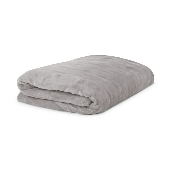 90" Electric Queen Size Ultra Plush Polyester Fleece Warming Blanket Grey