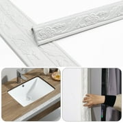 90'' Floral Foam Wallpaper Border, EEEkit Self Adhesive 3D PVC Waterproof Wall Lines Sticker