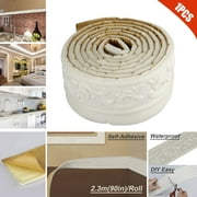 90'' Foam Wallpaper Border, TSV 3D Self-Adhesive Flexible Foam Molding Trim Waterproof