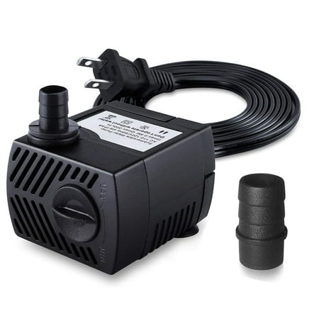 90 GPH Mini Submersible Pump, Small Fountain Pump (5W 350L/H) for water feature, Aquariums, Fish Tank, Tabletop Fountain, Pet Fountain, Indoor or Outdoor Pond Fountain