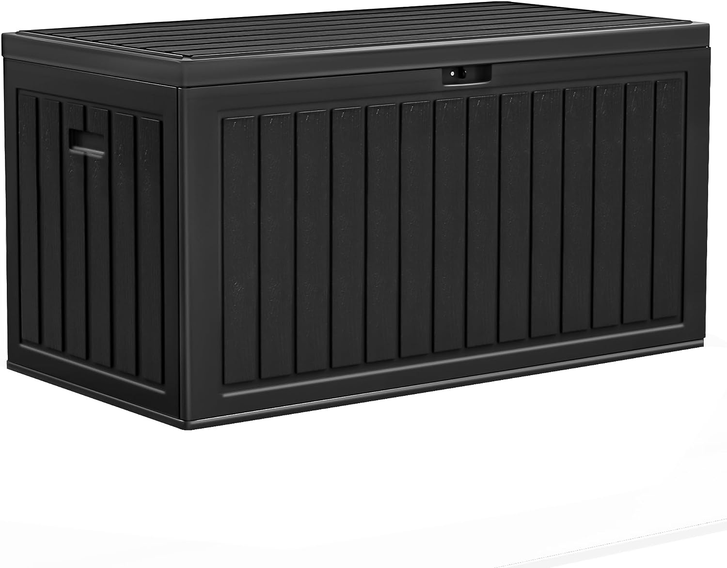 90 Gallon Large Deck Box, DoubleWall Resin Outdoor Storage Boxes, Deck