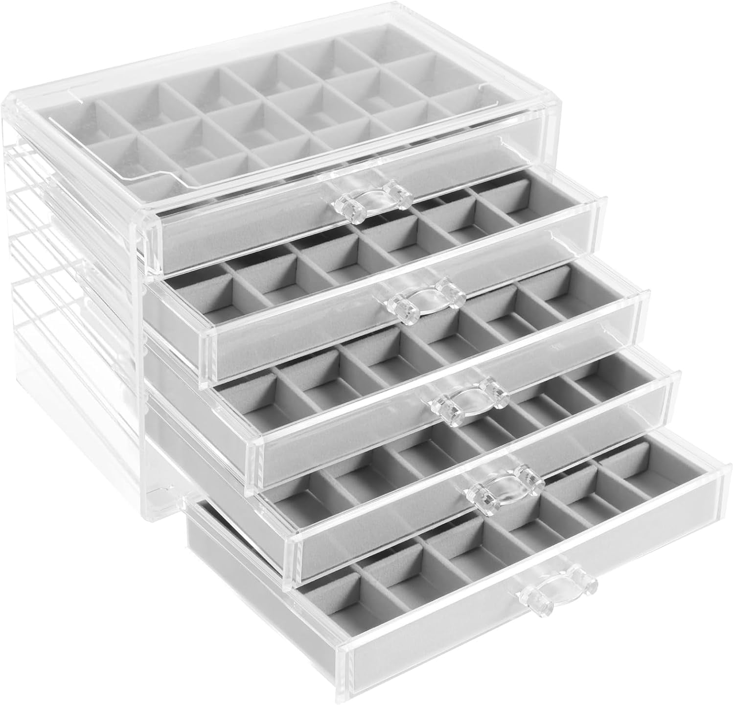 90 Grids Rock Display Case Rock Collections Display Cases, Rock ...