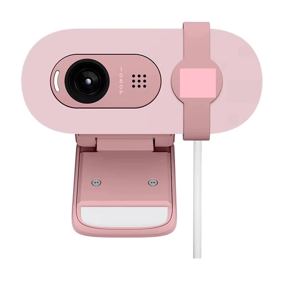 90 HD 1080p webcam with automatic light balancing, integrated privacy shutter, and built-in microphone
