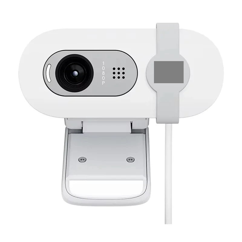 90 HD 1080p webcam with automatic light balancing, integrated privacy shutter, and built-in microphone